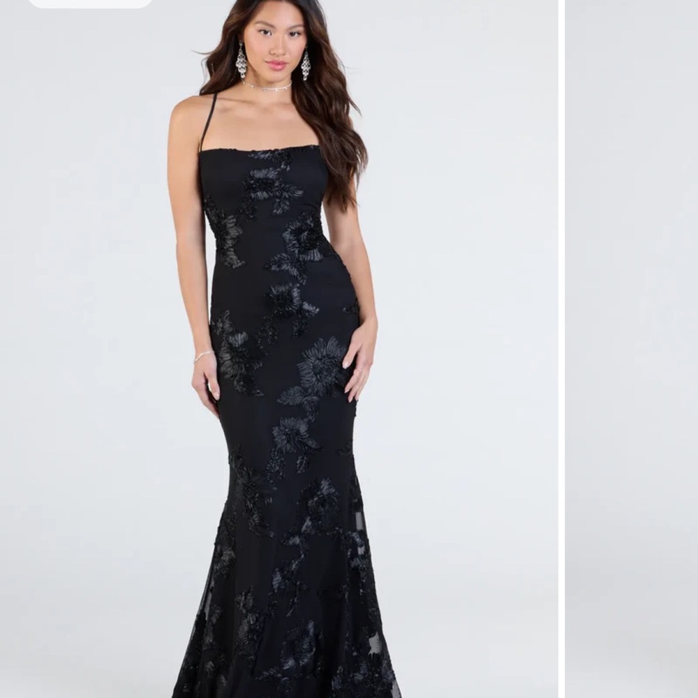 Windsor Strapless Black Floral Dress